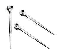 HJYDGJ 2 chiavi a cricchetto per ponteggi, 19/22 mm, reversibili, a cricchetto, a cricchetto, a destra/sinistra, doppio esagonale, a cricchetto ad anello