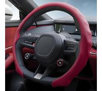 HJYOUXUAN Coprivolante per Toyota Aygo X, Coprivolante in Pelle Copri Volante Antiscivolo Traspirante Durevole per Donna e Uomo - Accessori Auto Interno,Red