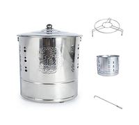 HJYryhyfddply Botte di Combustione in Acciaio Inossidabile, Inceneritore da Giardino, Braciere per Foglie di Carta, Spazzatura, Legna, Falò in Giardino(Silver,35cm/13.8in)
