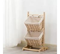 HJYXXSR Cesto sospeso in rattan, scaffale portaoggetti da pavimento, scaffale portaoggetti a più livelli, torre portaoggetti indipendente, adatto per soggiorno, bagno, cucina 72cm/28.3in