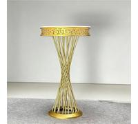 HJYXXSR Elegante supporto per fiori, espositore in ferro battuto, tavolo da dessert per interni, adatto per soggiorno, balcone e decorazioni nuziali, oro 50 * 70cm/19.7 * 27.6in