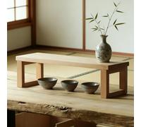 HJYXXSR Scaffale in legno massello, scaffale da scrivania indipendente, espositore per set da tè, scaffale per cosmetici, organizer per condimenti da cucina Natural 50 * 16 * 10cm/19.7 * 6 * 4in