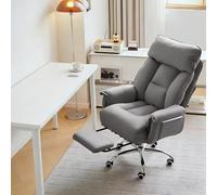 HJYXXSR Sedia da ufficio direzionale con piedistallo reclinabile, regolabile in altezza e girevole, cuscino del sedile addensato a doppio strato, adatto per scrivere, studiare, lavorare gray