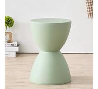 HJYXXSR Sgabello in Plastica a Forma di Clessidra, Sedia Rotonda Multifunzionale, Tavolino Rotondo/Comodino Portatile, Adatto per Soggiorno, Camera da Letto, Sala da Pranzo green