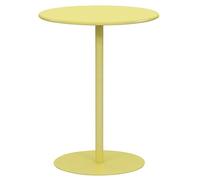 HJYXXSR Tavolini Rotondi, Tavolini in Metallo, Adatti alla Sala da Pranzo e al Relax; Tavoli da pranzo per terrazza all'aperto, comodini minimalisti yellow 40 * 50cm/15.7 * 19.7in
