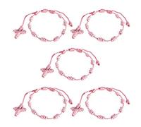 HJYZY 10 pezzi Bracciale Decenario Anudado con Croce Intrecciata Bracciale Rosario Regolabile - Multiplo Colore Adatto per Uomini e Donne, 5 inches to 8.5 inches, Nylon, Non pietra preziosa