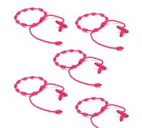 HJYZY 10 pezzi Bracciale Decenario Anudado con Croce Intrecciata Bracciale Rosario Regolabile - Multiplo Colore Adatto per Uomini e Donne, 9 inch, Nylon