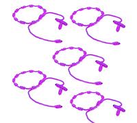 HJYZY 10 pezzi Bracciale Decenario Anudado con Croce Intrecciata Bracciale Rosario Regolabile - Multiplo Colore Adatto per Uomini e Donne, 5-8.5 inches, Nylon, Non pietra preziosa