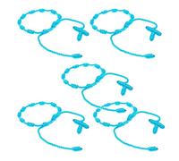 HJYZY 10 pezzi Bracciale Decenario Anudado con Croce Intrecciata Bracciale Rosario Regolabile - Multiplo Colore Adatto per Uomini e Donne, 9 inch, Nylon