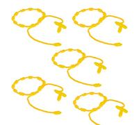 HJYZY 10 pezzi Pulsera Decenario annodato con croce intrecciata, bracciale regolabile a croce con rosario - diversi colori adatti per uomini e donne, 8 5 inch, Nylon