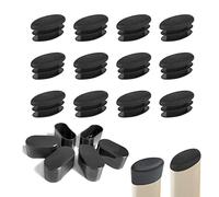 HJYZY 15 mm x 30 mm cuscinetti ovali per mobili in silicone coprigambe per sedie ovali, tappi terminali per sedie, scrivanie/tubi, 50 pezzi