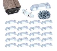 HJYZY 30 piedini rettangolari in gomma per mobili, per alzare i piedi dei mobili, a prova di umidità, antiscivolo, isolamento acustico con viti (trasparente)