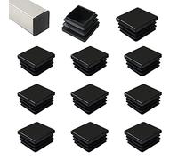 HJYZY 45mm Tappo per Tubo Quadrato Nero Cappucci Terminali Tappi Lamellari per Tubi Quadrati per Tubi di Ferro/Mobili/Trampolino/Sedia 12 pezzi