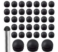 HJYZY 50 tappi rotondi per tubi da 22 mm, con testa a sfera, rotondi, per sedie, per tubi rotondi, colore nero