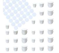HJYZY 90 pezzi 6mm/8mm/10mm Tappo di copertura in plastica per fori 54 pezzi Tappo coprivite adesivo per Coprire i fori delle viti nei Mobili Bianco