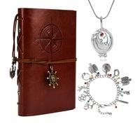 HJYZY Accessori vampiri per donna: braccialetto Daywalking Stefan, collana 3 pezzi Elena Notebook