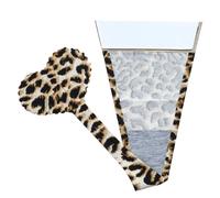 HJYZY C-String autoadesivo a forma di cuore senza linea di mutandine da donna Invisibile a forma di cuore, Leopardo - Cuore di pesca, Taglia unica