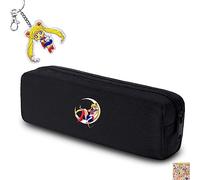 HJYZY Moon Girl Astuccio in tela per matite fai da te con cerniera borse vuote per il trucco borse multifunzionali astuccio per matite adesivi anime portachiavi ragazza carina 12 pezzi