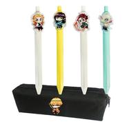 HJYZY Penne gel Demon Slayer Animali Cartoon Penne Grande Capacità Astuccio Astuccio di Immagazzinaggio Adesivi Demoni per fan Regali 30 pz