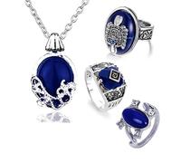 HJYZY Set di 14 collane con sigillo The Vampire Elena Daylight Walking con anello di Caroline di Damon, Zinco, Nessuna pietra preziosa