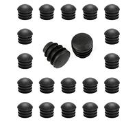 HJYZY Tappi lamellari rotondi da 14 mm, con testa sferica, colore nero, per tubi tondi, per mobili, 50 pezzi