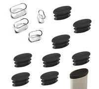 HJYZY Tappi ovali per sedie, 15 mm x 30 mm, tappi ovali in silicone per sedie, scrivanie, tubi, 50 pezzi