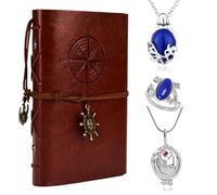 HJYZY Vampire Verbain Collana Katherine Anello Cosplay costume gioielli accessori Elena Diario per donne uomini fan 3 pezzi, 1, Resina, Nessuna pietra preziosa