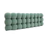 HJZALMI Cuscino A Forma di Palla di Neve, Grande Cuscino per Testiera, Cuscino per La Schiena per Sedersi A Letto, Leggere E Riposare, Camera da Letto, Soggiorno(Verde,200x60x14cm)