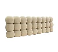 HJZALMI Cuscino A Forma di Palla di Neve, Grande Cuscino per Testiera, Cuscino per La Schiena per Sedersi A Letto, Leggere E Riposare, Camera da Letto, Soggiorno(Beige,200x60x14cm)