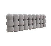 HJZALMI Cuscino A Forma di Palla di Neve, Grande Cuscino per Testiera, Cuscino per La Schiena per Sedersi A Letto, Leggere E Riposare, Camera da Letto, Soggiorno(Grey,200x60x14cm)