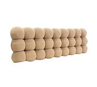HJZALMI Cuscino A Forma di Palla di Neve, Grande Cuscino per Testiera, Cuscino per La Schiena per Sedersi A Letto, Leggere E Riposare, Camera da Letto, Soggiorno(Marrone,200x60x14cm)