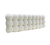 HJZALMI Cuscino A Forma di Palla di Neve, Grande Cuscino per Testiera, Cuscino per La Schiena per Sedersi A Letto, Leggere E Riposare, Camera da Letto, Soggiorno(Bianco,200x60x14cm)