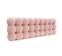HJZALMI Cuscino A Forma di Palla di Neve, Grande Cuscino per Testiera, Cuscino per La Schiena per Sedersi A Letto, Leggere E Riposare, Camera da Letto, Soggiorno(Rosa,200x60x14cm)