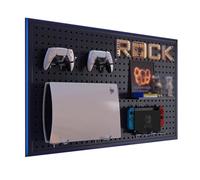 HJZALMI Kit Pannello Forato, Pannelli Organizer Parete, Supporto Parete Controller Tastiera, Pannello Forato Modulare Gaming Accessori Riporre Gli Attrezzi in Garage(Nero,60x40cm(23.6x15.7in))