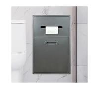 HJZALMI Nicchia per Doccia in Acciaio Inox, Nicchia Impermeabile Incasso, Cestino La Spazzatura Bagno, Mobiletto Portaoggetti per WC Portarotolo Camera da Letto(Gray-a)