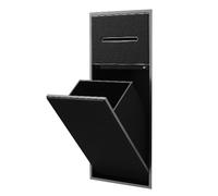 HJZALMI Nicchia per Doccia in Acciaio Inox, Portaoggetti per Carta Igienica da Incasso, Mensola Organizer Bagno Cucina Soggiorno Camera da Letto Hotel Residenziale(Black-c)