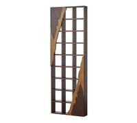 HJZALMI Porta Tazze tè Cinese in Legno Massello, Mensola Espositiva Shadow Box, Mensola Decorativa da Parete per Riporre Le Teiere con Ante, Sala da tè, Studio(A-50x12x146cm)