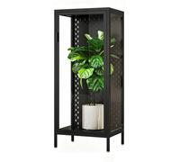 HJZALMI Vetrina con Ante in Vetro Temperato, Espositore per Piante in Metallo, Scaffale per Coltivazione in Serra per Soggiorno, Patio, Balcone, Giardino(50x40x120cm)