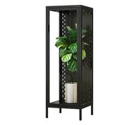 HJZALMI Vetrina con Ante in Vetro Temperato, Espositore per Piante in Metallo, Scaffale per Coltivazione in Serra per Soggiorno, Patio, Balcone, Giardino(40x40x120cm)