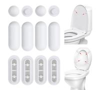 HJZHII 12 paracolpi universali in gomma per copriwater per kit bidet, accessori per famiglie, ospedali, scuole, hotel