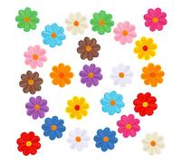 HJZHII 24 toppe termoadesive a forma di margherita, 12 colori, ricamate, da cucire, per vestiti, jeans, giacche, borse, cappelli, fai da te, 4 x 4 cm