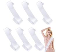 HJZHII 6 fasce da 79 cm, non stampate, colore bianco, a forma di frammenti da scrivere, vuote, per feste di compleanno, matrimonio, addio al nubilato