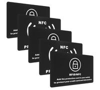 HJZHII Confezione da 5 carte di blocco RFID, senza contatto, NFC, per carte di debito, carte di credito, protezione NFC, protezione per l'intero portafoglio, blocco RFID per la sicurezza del