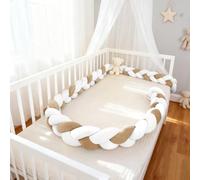 HJZPWB Serpente Letto Cuscino, Letto A Treccia Cuscino, Paracolpi Sponda Sponde Anticaduta, Cuscino Decorativo, Protezione Anticaduta Traspirante E Delicata sulla Pelle,A01,400cm