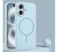 HJZSZX Custodia morbida in silicone liquido di lusso per iPhone 13Pro Max con ricarica wireless magnetica (per iPhone 13Pro Max/Far Peak Blue)