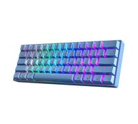 HK GAMING GK61 60% v3 | Tastiera meccanica da gioco hotswap | 61 tasti multicolore RGB retroilluminata a LED per PC / Mac Gamer | layout USA (blu, ciliegia Mx marrone)