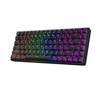 HK GAMING GK75 75% v3 | Tastiera meccanica da gioco hotswap | 84 tasti multicolore RGB retroilluminata a LED per PC/Mac Gamer | layout USA (nero, marrone meccanico)
