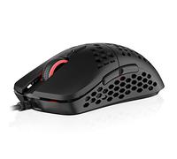 HK Gaming Mira M Mouse da Gioco RGB Ultraleggero - Superficie a Nido d’Ape, 63 Grammi, Max 12000 Cpi, Con Cavo USB, 6 Tasti Programmabili, Memoria Integrata, Presa Antiscivolo, Mira-M Nero