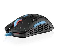 HK Gaming Mira M Mouse da Gioco RGB Ultraleggero - Superficie a Nido d’Ape, 63 Grammi, Max 12000 Cpi, Con Cavo USB, 6 Tasti Programmabili, Memoria Integrata, Presa Antiscivolo, Mira-M Blu Phantom