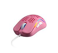 HK Gaming NAOS M Mouse Da Gioco Cablato Ambidestro Honeycomb Ultraleggero RGB - 12 000 cpi - 7 Pulsanti - 59 g (Naos-M, Prism Pink)
